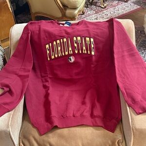 Varsity Women's Red Florida State Crew Neck Sweater